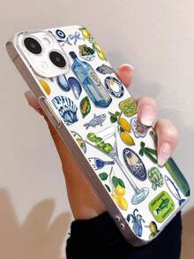 Funda para teléfono Vacaciones 1 pieza Patrón fresco de verano Cubierta completa Funda para teléfono transparente TPU antihuellas Compatible con funda para phone 1/12/12 Pro/12 Pro Max/13/13 Pro/13 Pro Max/14/14 Pro/14 Pro Max/15/15 Plus/15 Pro/15 Pro Max 1 pieza - Multicolor 2 - Ver 7