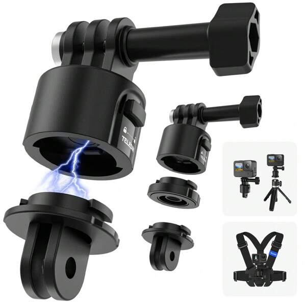 TELESIN TELESIN Magnetic Quick-Release Adapter With 1/4 Screw For Gopro Hero Insta 360 DJI OSMO Action Action Camera Accessories