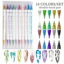 10 Colors Nail Art Pens Set, Nail Polish Pens Nail Art Drawing Pen- Quick Dry Waterproof Nail Art Painting Pens Kit For Home DIY Nail Art Design - Multicolor - View 1