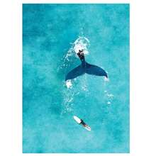 1 Pc Optional Frame Posters Wall Arts Animals Blue Watercolor Ocean Marine Organism Whale Shark Manta Rays Poster Sea Beach Surf Canvas Painting Wall Art For Room Home Decor Coastal Decor Coastal Decor Beach Decor, Wall Art With Frame