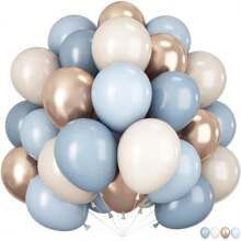 20 pezzi/40 pezzi di palloncini blu-grigi e dorati da 10 pollici, adatti per festa di nascità, festa della sposa, compleanno, decorazione matrimonio