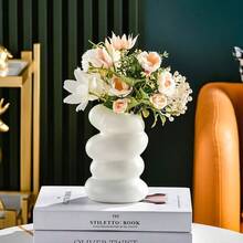 4/3/1 Pcs Plastic Spiral White Vase (Excluding Filler Decor), Nordic Style Creative Vase, Suitable For Kitchen, Living Room, Bedroom Home Decor, Exquisite Room Decor, Holiday Decor, Gift For Birthday, Graduation - Multicolor - View 11