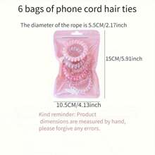 Serre-tête dégradé de couleurs sucrées comme des bonbons, série de couleurs, boucle de cheveux à cordon de téléphone pour femmes, haute élasticité et durabilité, sans laisser de trace en attachant les cheveux, bande élastique sans endommager la boucle de cheveux, convient pour la décoration de fête et les cadeaux de vacances. Rentrée scolaire