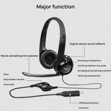 Logitech H390 Kopfhörer mit Kabelfunktion, klare Anrufe, bequeme Steuerung, bequeme Polsterung, Stereoklang, Mikrofon mit Rauschunterdrückung, drehbarer Mikrofonarm, USB-Anschluss, Pink