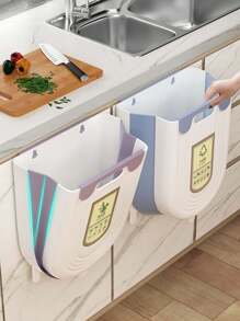 Papelera plegable de 6 L/10 L con soporte de pared, contenedor para bolsa de basura, de plástico, colgante, para cocina, baño, camping, autocaravana, hogar, coche, de gran capacidad, fácil de limpiar