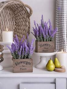 10pcs Artificial Lavender Flowers Bouquet, Purple Fake Plastic Lavender Flowers For Wedding Decor, Tabletop Centerpiece, DIY, Christmas, Spring Home Decor