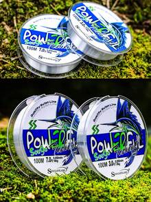 SOUGAYILANG 鱼线 100 米单丝尼龙线 0.14-0.5 毫米 6.8-39.7 磅透明氟碳涂层鱼线超强耐磨鲈鱼鲤鱼渔具适用于咸水淡水 - 白色 - 查看 12