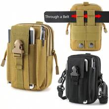 Sac de taille de téléphone durable Sac banane tactique Camouflage Pack de sport extérieur Course Pochette de rangement multifonctionnelle