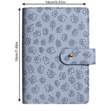 A6 PU 皮革活页夹 6 孔笔记本，时尚设计，个人笔记本活页夹封面，可用于现金预算存储外壳、相册外壳、返校、学校用品