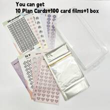 100pcs Envelope Saving Challenge Card Package, Cash Filled Savings Challenge Box Budget Planner, Fun Savings Challenge With Envelope, 100pcs Envelope + 10pcs Planning Card + 1pc Box