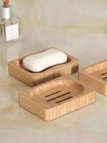 1pc Wooden Soap Dish With Vintage Pattern, Bathroom Soap Storage Tray Chirstmas Home Decoration Home Decor Valentine's Day, Valentines Wedding, Birthday