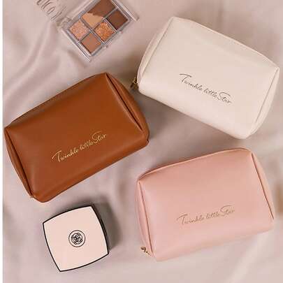 1 chiếc túi đựng mỹ phẩm du lịch nhỏ bằng da giả, có thể dùng như ví, thiết kế miệng rộng với nhiều ngăn và khóa kéo, túi đựng mỹ phẩm cho nữ, quà Giáng sinh, vật dụng cần thiết khi đi du lịch, quà tặng du lịch cho nữ, túi trang điểm, ví cầm tay/túi xách, túi đựng mỹ phẩm, túi đựng đồ trang điểm, hộp đựng cọ trang điểm, túi trang điểm mini, túi trang điểm dung tích lớn, quà tặng cho nữ, quà Giáng sinh, quà tặng nữ được đề xuất