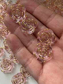 Pink Flower Bead For Intermediate 20mm 25 Units - Màu Hồng baby - Xem 3