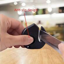 Affûteur en céramique portable - outil d'affûtage compact et facile à utiliser pour la maison ou l'extérieur, de design hexagonal noir avec surface texturée pour un polissage précis. Affûteur portable | Affûteur hexagonal | Outil résistant à l'usure