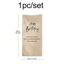 1 pezzo Striscione appeso per Buon Compleanno, Decorazione da parete per festa di compleanno, Accessorio per l'atmosfera della festa, 17" X 35"