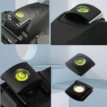 DSLR Camera Bubble Spirit Level & Lens Cap Cover Kit - Precise Leveling Tool For Best Shooting Angle, Compatible With Nikon, Canon, Cameras - Silicone Material