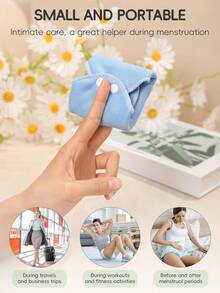 8 Stücke wiederverwendbare Hygienepads - 20x23cm Graphen Pads für Frauen, Hygienepads-Set mit Flügeln für Frauen, waschbare Stoffslipeinlagen für die Nachgeburt, Periodenunterwäsche-Pads, Periodenunterwäsche, Unterwäsche für die Nachgeburt, ideales Weihnachtsgeschenk, Essentials für die Nachgeburt - Verschiedenfarbig - Übersicht 6