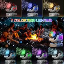 2025升级版遥控器，自动旋转，RGB泡泡机，配备1800mAh可充电电池，Type-C充电，适合儿童、婚礼、生日派对、户外活动，不含泡泡液 - 白色 - 查看 9