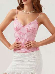 Top de tirantes de mujer estilo Y2K con lentejuelas, escote en V, espalda abierta, tirantes cruzados, diseño lindo y brillante, corte bajo para verano