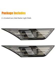 2Pcs Smoked Lens LED Side Marker Lights Shell Front Bumper Side Lamp Case Compatible For Civic 2016-2021 34300-TET-H01 (Without Bulb) - 2pcs - View 10