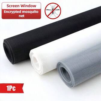 1pc White/Black/Grey Mosquito & Insect Proof Netting, Multi-Purpose Durable & Customizable Mesh Screening, Suitable For Home & Outdoor Use Year Round