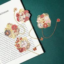 1/4pcs Creative Rose Clock Bookmark Rose Clock Elements Reading Accessories For Fiction Fans Birthday Gift For Girls - one-size - View 3