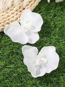 2 Stück Haar-Clips mit imitierten Lilien und Orchideen, süße dekorative Accessoires als Strandurlaubszubehör für Damen, Haarklammern, Haarspangen