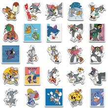 TOM AND JERRY. 50PCS Cartoon Cat And Mouse Stationery PVC Stickers For Phone Laptop Funny Graffiti Sticker Decal,School Supplies,Back To School