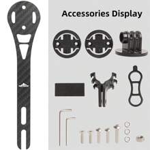 MOTSUV Carbon Fiber Road Bike Computer Mount With Integrated Single Bike Light, Extension Bracket For Cycle Computer