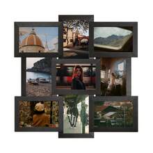 Picture Frames Collage , 9 Pack Photo Frame Set For Wall Gallery Decor-Farmhouse Photo Display 4x6 And 6x4 Wall Mounting,Assembly Required - 黑色 - 查看 2