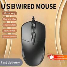 Wired Mouse For Office Gaming Home Use Desktop Computer Quiet Durable Notebook USB Universal Suitable For