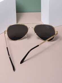 1 Pair Pilot Metal Outdoor Driving Beach Fashion Glasses, Suitable For Daily Wear For Summer Beach Vacation, Outdoor, Travel