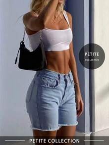 Women's Denim Mini Shorts, New Sexy Cool Vintage High Waist Slim-Fit Bodycon Shorts, Spring And Summer Casual,Shorts,Summer,Shorts For Women,Summer,Denim Shorts,Cowgirl,Summer,Holiday,Festival,Jeans,Trousers,Beach,Going Out,Vacation,Women Shorts,Summer Holiday,Y2K - Light Wash - View 2