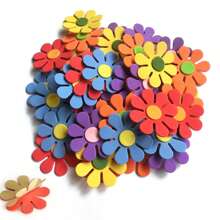 Adesivi per fiori in schiuma vibranti, di vari colori, superficie opaca, fiori in gomma autoadesivi, adatti per progetti fai-da-te e artistici, pannelli decorativi ed esplorazione creativa, adesivi per pareti con fiori, kit fai-da-te per cornici foto