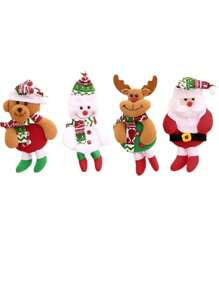 1/4pcs Christmas Fabric Hanging Ornament Mini Dolls Pendant Christmas Tree Decorations Party Holiday Decor Small Gift,Christmas