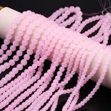 6/8/10mm Light Pink Round Glass Loose Beads, For Jewelry Making DIY Bracelets, Necklaces - Type - View 5