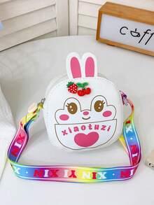 1pc Crossbody Bag, New Cartoon Cute Strawberry Bunny Bag PU Shoulder Crossbody Bag Korean Version Of Casual Crossbody Bag Coin Purse. Suitable For Daily Use, Going Out, Shopping, Leisure And Entertainment, Travel, Vacation And Shopping For Teenagers. Best Gift, Birthday Gift. - Crossbody Bags - View 14