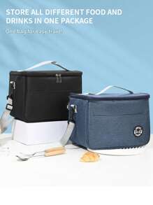 1pc New Insulated Bag Picnic Lunch Bag Handbag Backpack To Bring Food To Work Lunch Bag Fresh-Keeping Bag Lunch Box Bag Ice Cube Folding Ice Pack Thickened Insulated Bag Picnic Lunch Handbag To Bring Food To Work Lunch Out Fresh-Keeping Bag Convenient To Travel Portable Men And Women Daily Necessities