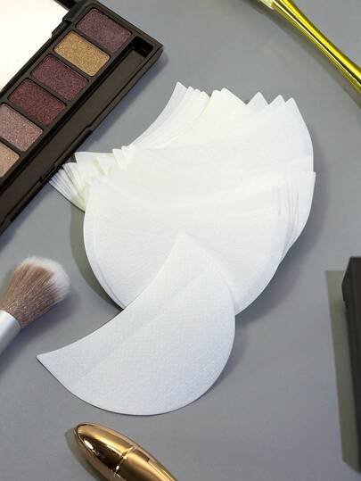 Disposable Eyeshadow Stickers (100/50/20/5pieces Per Pack), Lint-Free Eyeliner Protectors, White Eyeshadow Primers, For Use With Eyeshadow, Eyeliner, Eyelash Extensions And Makeup Tools.