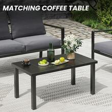 4 Person Outdoor Conversation Sofa Chair Set - Grey - View 4