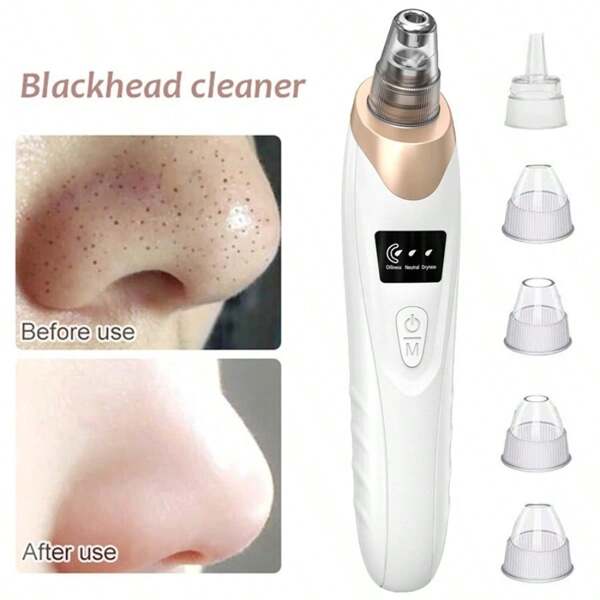 RAF Rechargeable Electric Blackhead Remover, Facial Pore Cleanser, Pore Extractor, Whiteheads Zit Pimple Blemish Suction Removal Tool - 3 Suction Levels, For Women & Men, Suitable For Daily Skin Care, Valentine's Day, Electric Blackhead Vacuum Cleaner Deep Pore Facial Cleansing Machine Skin Care Tool
