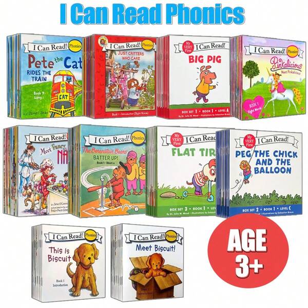 Lachilly ICan Read Phonics English Words Learning Books Story Picture Pocket Book For Kids Montessori Learning Toys Classroom Teaching Aids