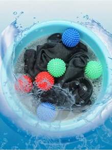 5pcs/Pack Laundry Dryer Balls - Anti-Winding, Stain Removal, And Anti-Pilling, Clothing Specific, No Power Needed, Reusable Washing Machine Lint Remover - Fabric Softener Balls, Reduce Wrinkles And Static, Prevent Tangles In Home And Laundromats, Assorted Colors