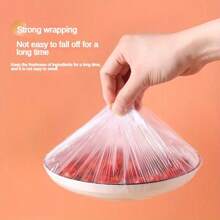 50/100/200pcs Reusable Stretchable Food Storage Covers - Semi Transparent Elastic Plastic Packaging For Preservation - Leftovers, Fruits, And Vegetables Preservation Covers - Perfect For Kitchen, Refrigerator, And Countertop Storage