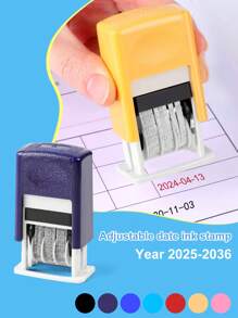 Small Adjustable Date Stamp, Manually Adjustable Year/Month/Date, Self-Inking Printer For Production Date, No Ink Included (Requires Separate Ink), Roller Stamp For Calendar Date, Production Date Number,Back To School,School Supplies