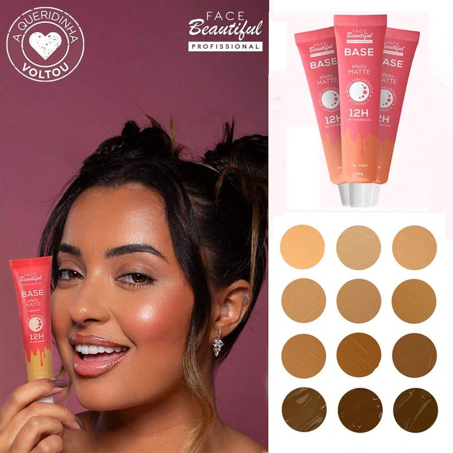 Matte Effect Liquid Foundation 12 Hours Of Hydration 30g Oil Free - Face Beautiful - 05 - 查看 1