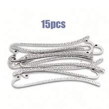 10/20pcs Vintage Style Embossed Metal Bookmark With Hanging Hook - Ideal For Educators And Book Lovers, Floral Carved Design - Multicolor - View 10