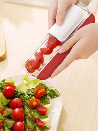 1pc, Cherry Tomato Slicer, Grape Slicer, MultiFunctional Grape Cutter, Small Fruit Cutter, Grape Kitchen Accessories, Cake Decoration Tool, Fruit Slicer, Kitchen Tools Kitchen Accessories
