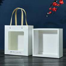 1 Stück Premium Geschenkbox mit klarem Fenster, Andenken Verpackungsbox für Geburtstagspräsente