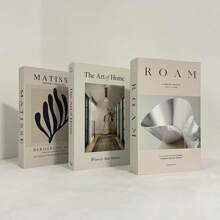 3pcs Foldable Decorative Fake Books, Simple Design Ornament Books, Suitable For Showroom Display